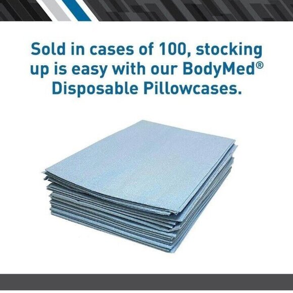 Medline Disposable Pillowcases Tissue/Poly Blue 100 count 21x30 - Picture 5 of 9